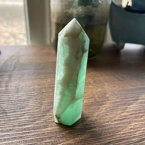 Caribbean calcite tower small banding standing point polished decor natural - Picture 6 of 9